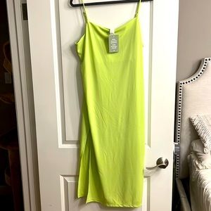 Midi dress with side slit